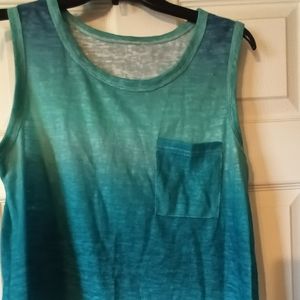 Beautiful aqua ombre tank top
